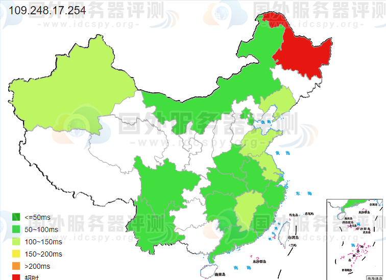 Megalaye菲律宾机房优化带宽的ping值测试结果