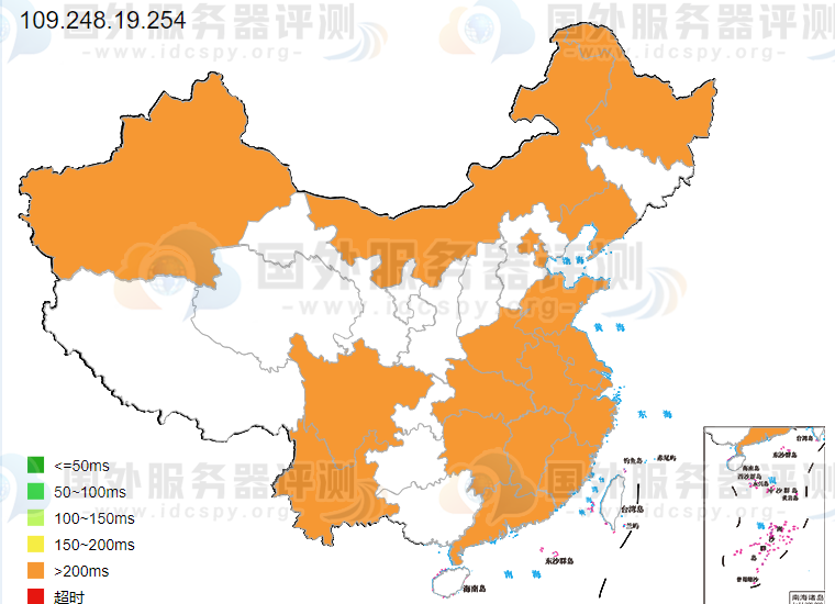 Megalaye菲律宾机房国际带宽的ping值结果