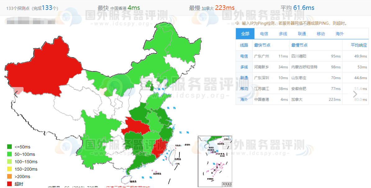 RAKSmart香港服务器的ping值测试