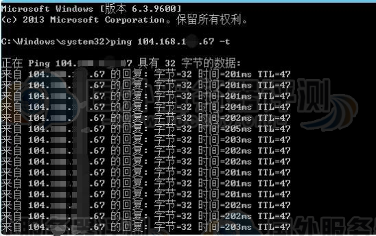  　Hostwinds西雅图数据中心国内访问速度PING值测试