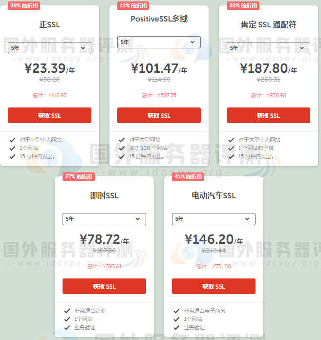 SSL证书优惠最高可享41%折扣