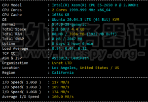 DediPath KVM美国VPS洛杉矶机房性能和速度评测