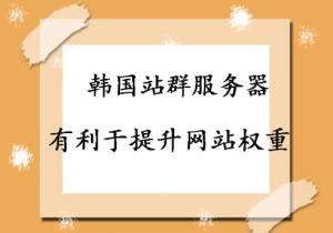 韩国站群服务器有利于提升网站权重问题