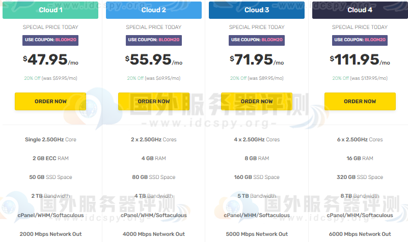 FastComet VDS/VPS云主机20%的折扣