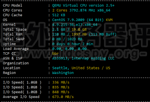 DediPath美国VPS西雅图机房性能和速度评测