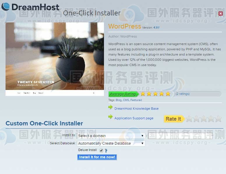 DreamHost如何使用一键式方法安装WordPress