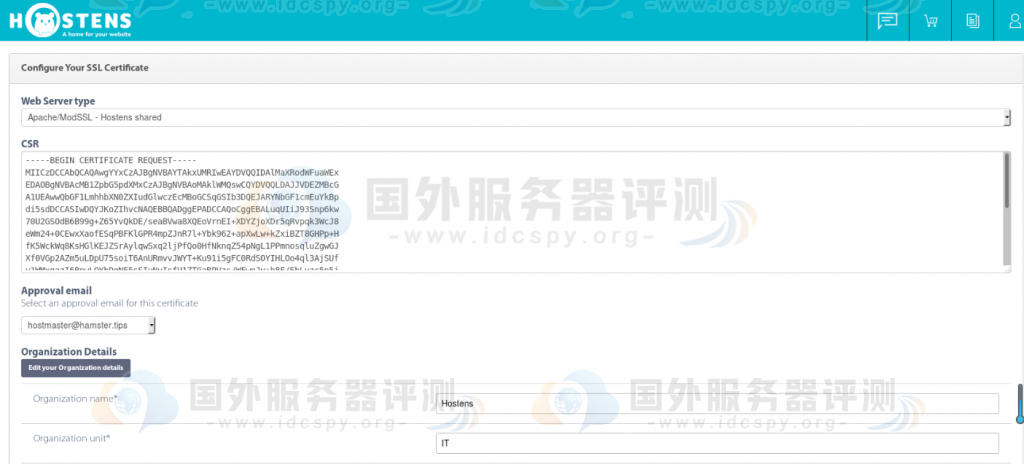 Hostens将SSL证书安装到共享主机(cPanel)的图文教程