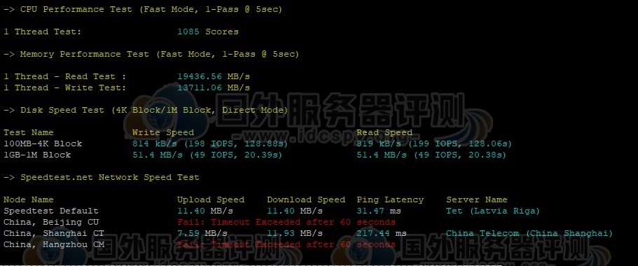 Hostens Linux VPS SMALL系列性能速度评测