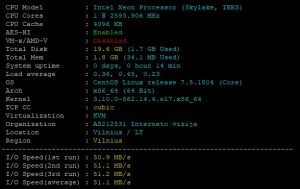 Hostens Linux VPS SMALL系列性能速度评测