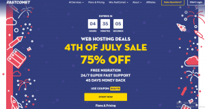 FastComet七月活动特惠 虚拟主机全场75%折扣