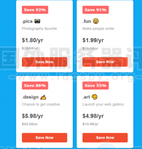 Namecheap世界表情包日域名促销：.fun域名低至$1.99/年