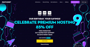 FastComet九周年特惠 高级托管可享85%折扣