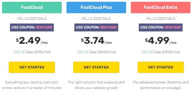 FastComet新年大促 美国虚拟主机低至$2.49/月