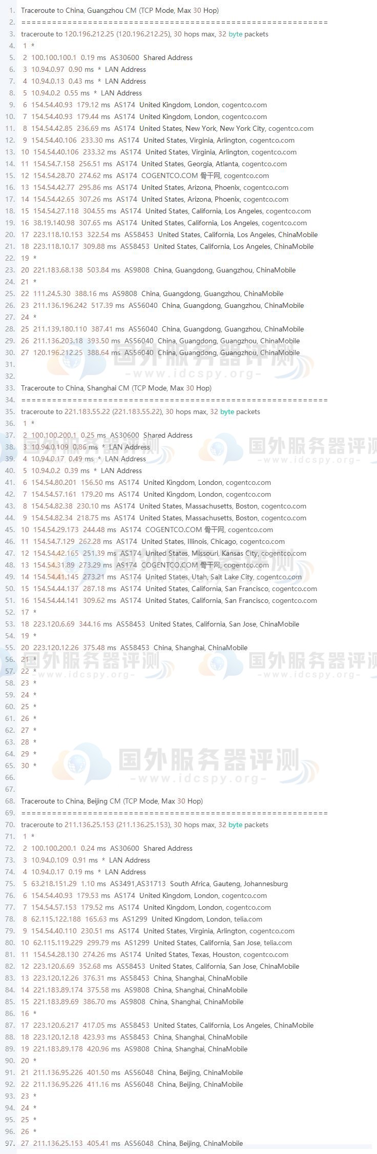 Vultr南非约翰内斯堡VPS速度性能综合评测