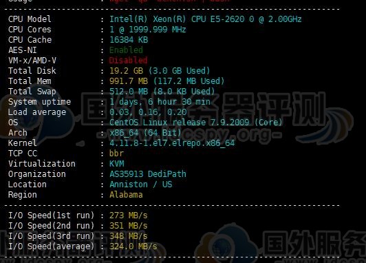 Dedipath洛杉矶VPS速度性能综合评测