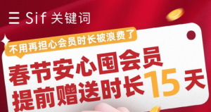 Sif关键词工具新年活动 全场88折 赠送15天时长+惊喜实物礼